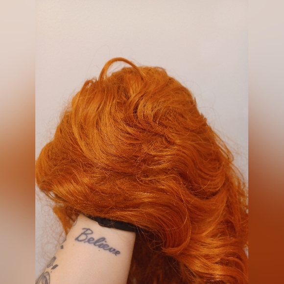 Pre-owned Adult Costume Cosplay Red Curly Wig - Picture 5 of 6